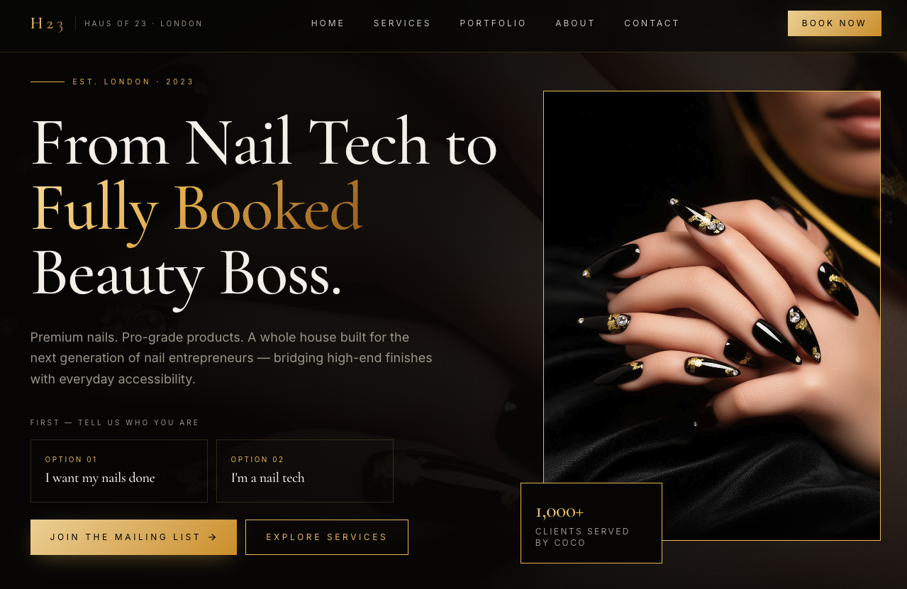 Haus of 23 — Premium nail studio & training house